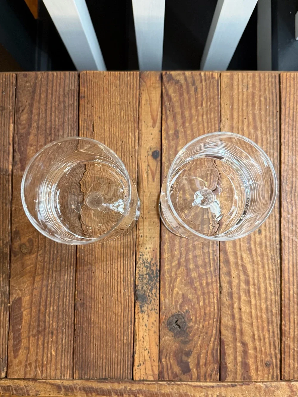 Pair of Stunning Modern White Wine Goblets